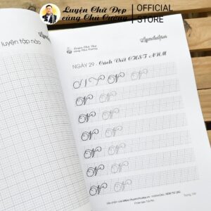 Lộ Trình Luyện Chữ Đẹp (cuốn 3) Hướng Dẫn Cách Viết Chữ Hoa Sáng Tạo Kiểu Đơn Giản (đọc kỹ mô tả) - Ảnh 5