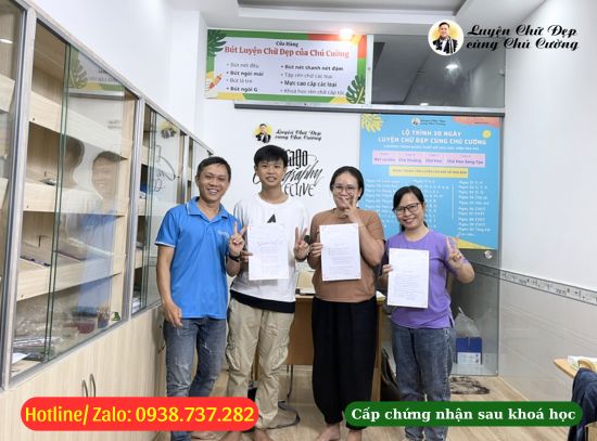 Lớp bồi dưỡng chữ viết cấp chứng nhận
