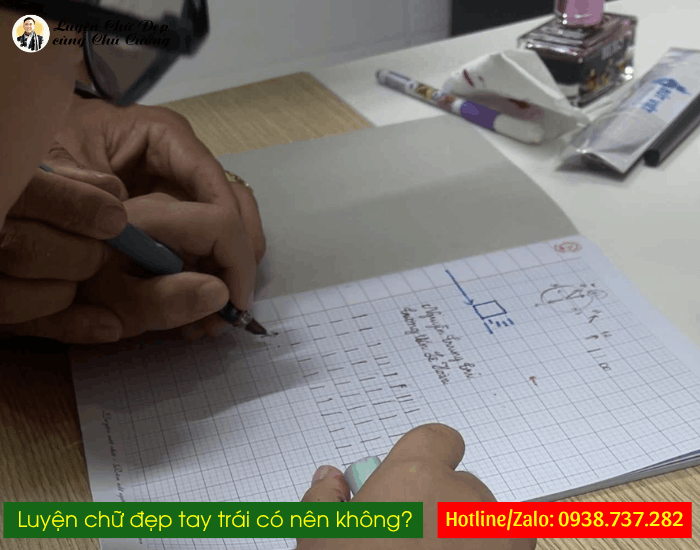 Bé tay trái cầm bút đúng