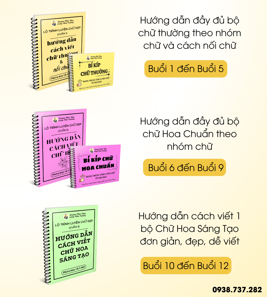 Giáo trình luyện chữ đẹp từ xa cùng Chú Cường