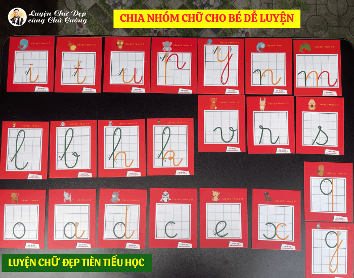 Phân nhóm chữ cho bé tiền tiểu học dễ nhớ