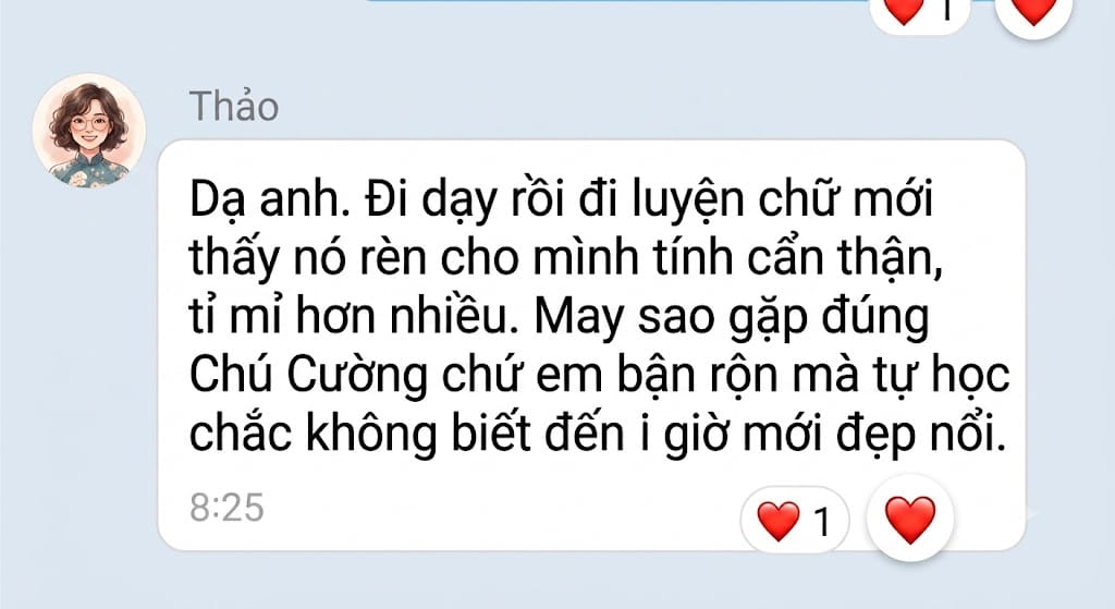 Tin nhắn học viên trao đổi