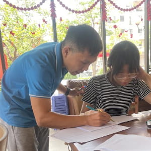 Học viên Bảo Uyên lớp luyện chữ Gò Vấp