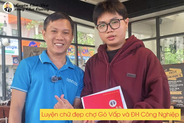 Khóa học luyện chữ gần Đại học Công Nghiệp Gò Vấp thuận tiện di chuyển đào tạo nét thanh nét đậm chuẩn