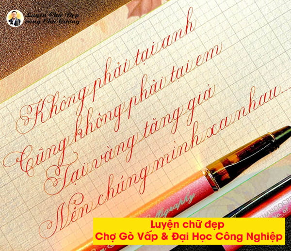 Khóa học rèn chữ đẹp Đại học Công Nghiệp TP.HCM giúp sinh viên và giáo viên chuẩn hóa nét chữ đều đẹp