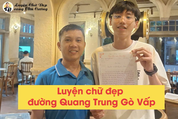 Học viên luyện chữ đẹp ở Quang Trung Gò Vấp cải thiện nét chữ viết nhanh và tư thế cầm bút