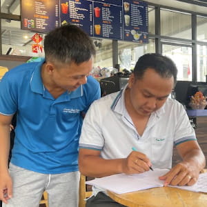 Học viên luyện kỹ năng viết chữ đẹp Gò Vấp